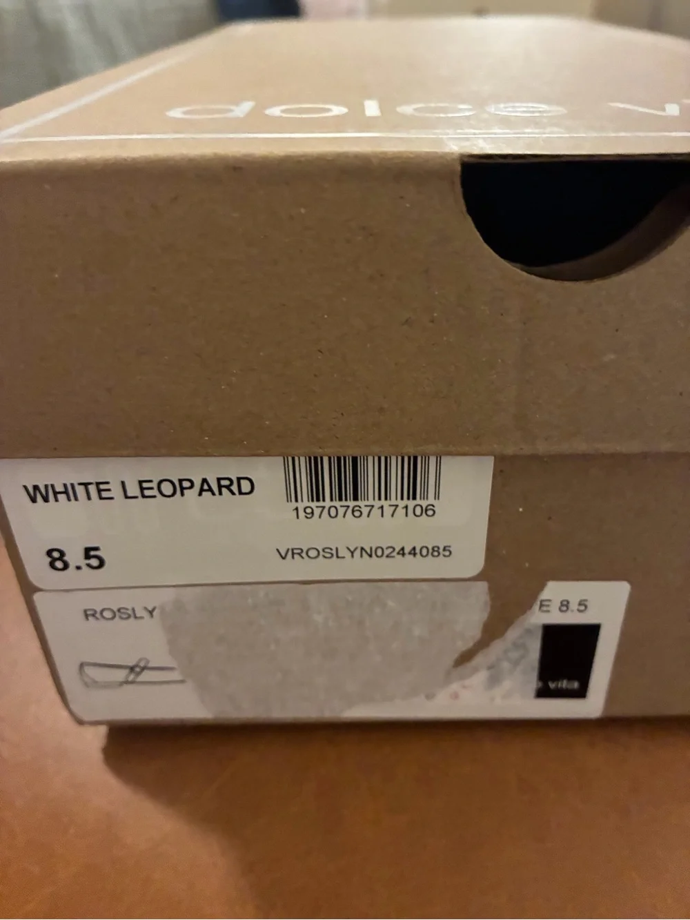 NIB Dolce Vita Roslyn White Leopard Mesh Mary Jane Flats Size 8.5